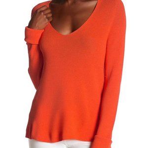 A.L.C.  V-neck Coral sweater in a ribbed knit S